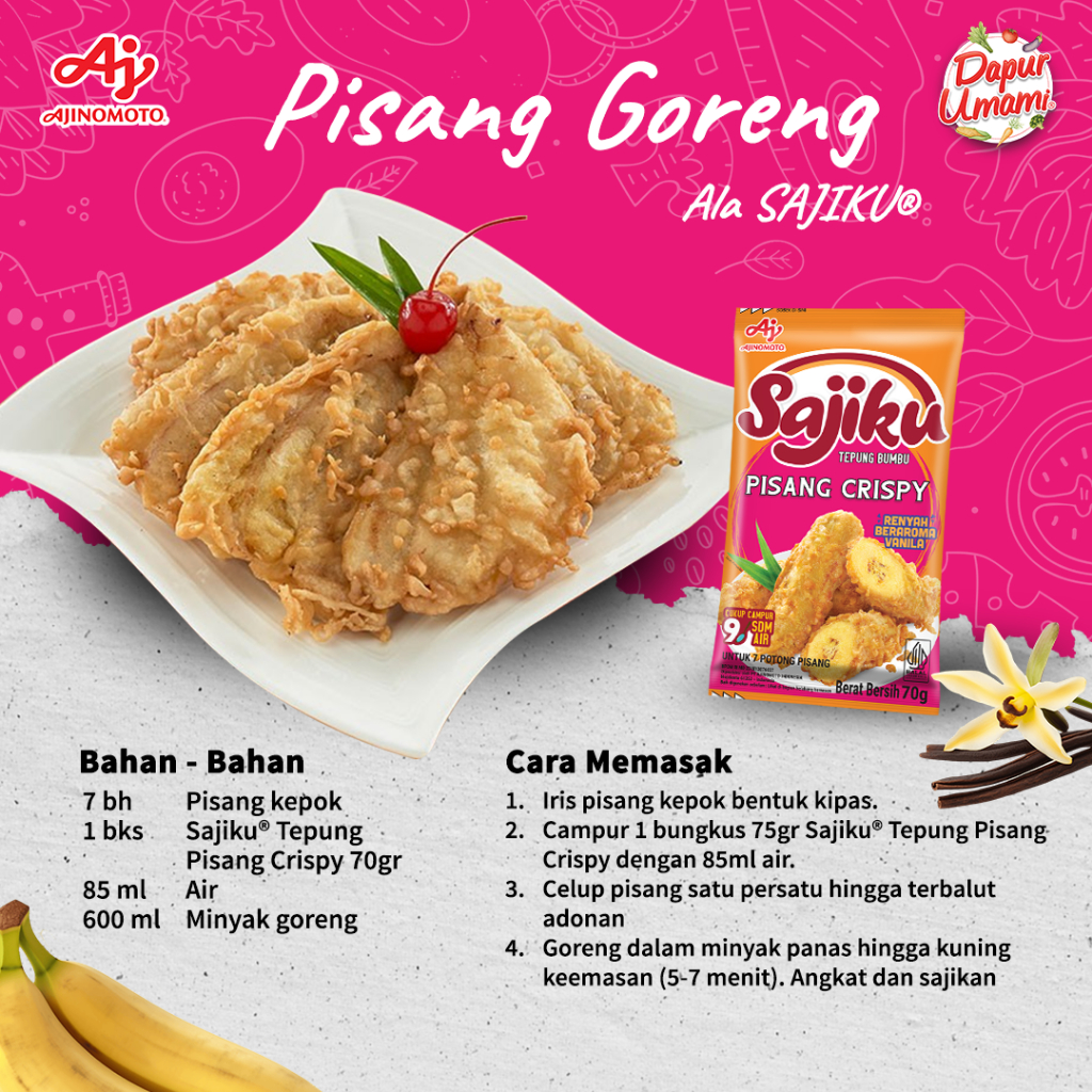 Ajinomoto Sajiku® Tepung Bumbu Pisang Crispy