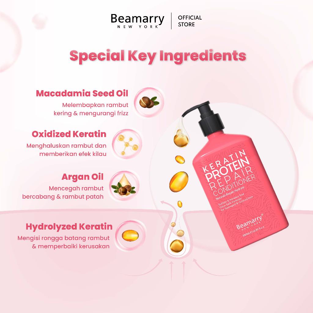 Guangzhou Beamarry Cosmetic Beamarry New York Keratin Protein Repair Conditioner