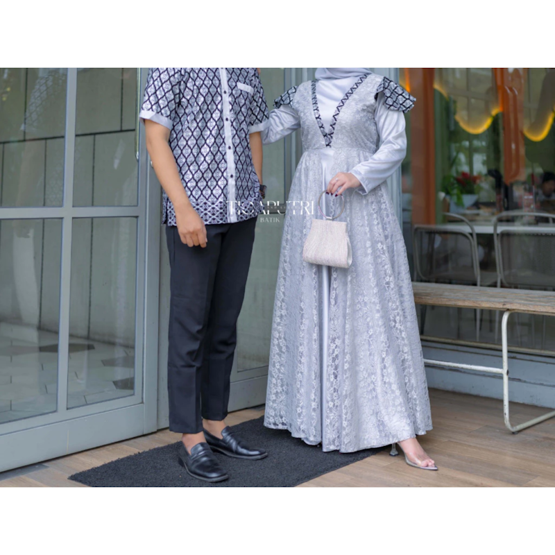Tiga Putri Gamis Raya Batik Brokat 3