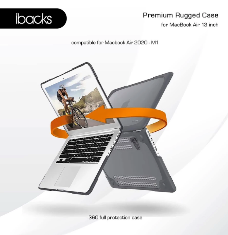 Ibacks Rugged Case Macbook Air 2020/M1 Grey 4