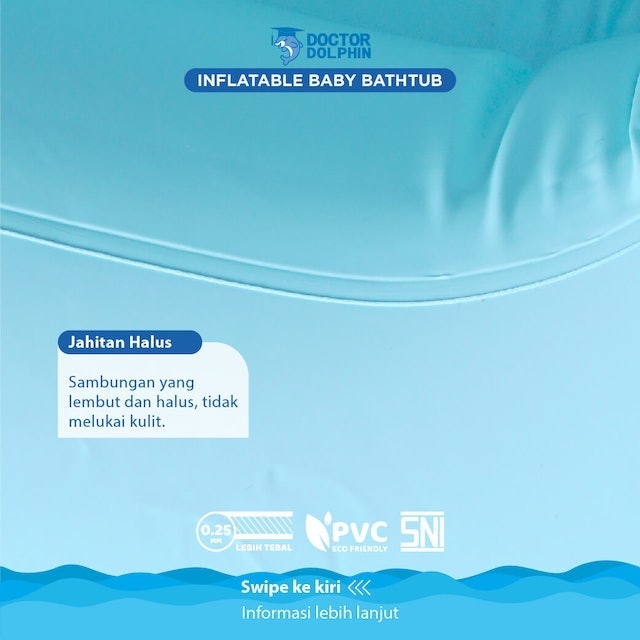 Doctor Dolphin Inflatable Baby Bathtub