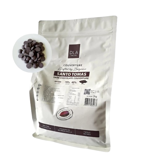 DLA Naturals Santo Tomas Dark Chocolate Couverture 70% 2 kg