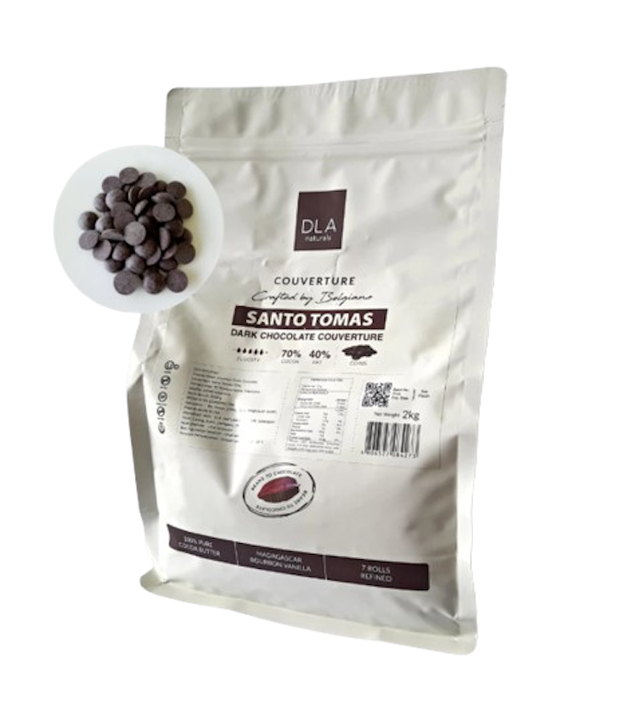 DLA Naturals Santo Tomas Dark Chocolate Couverture 70% 2 kg 1