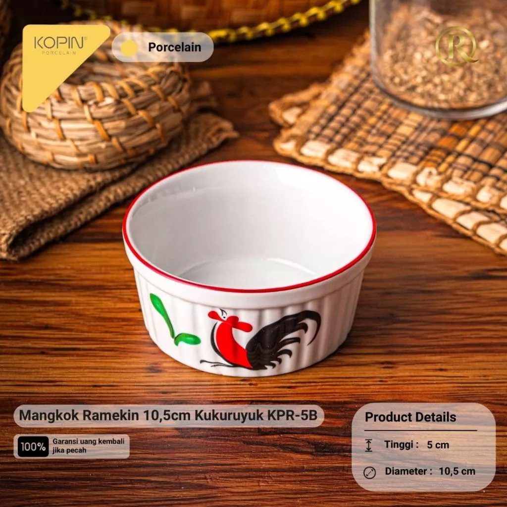 Kopin Ramekin Bowl Kukuruyuuuuk Porcelain 10.8 cm KPR-5B 