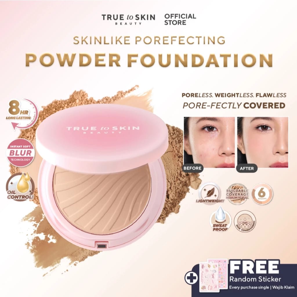 Triniti Tunggal Abadi True to Skin Skinlike Porefecting Powder Foundation Waffle