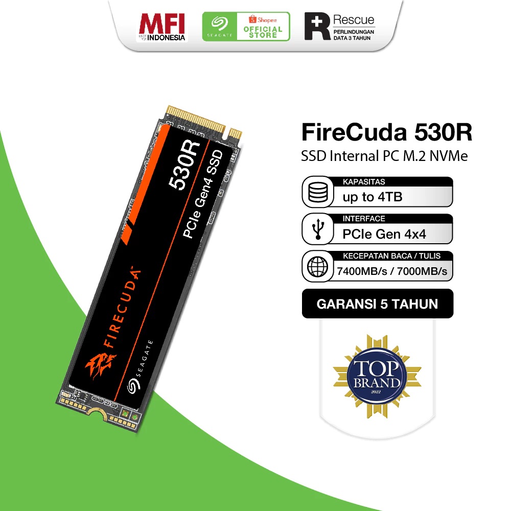 Seagate FireCuda 530R SSD Internal PC M.2 NVME 1TB