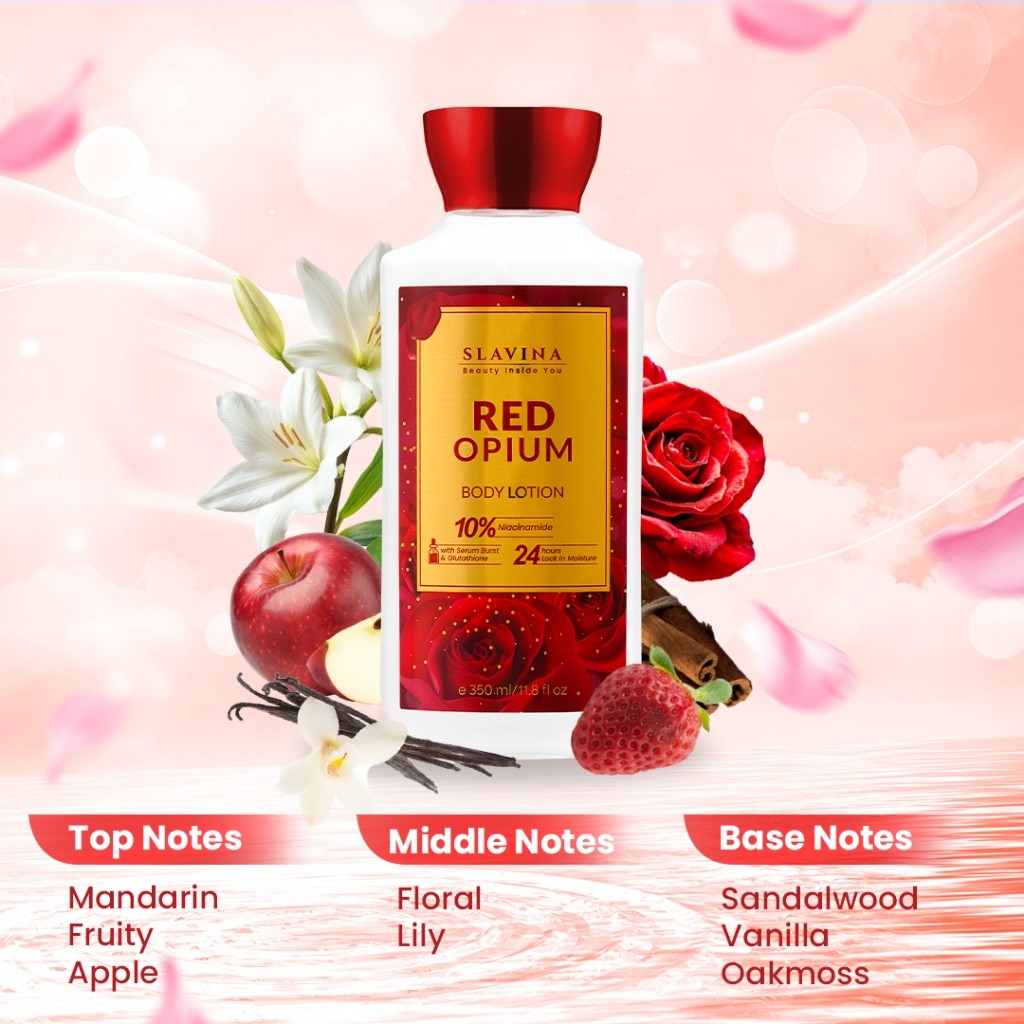 RANS Kosmetika Indonesia SLAVINA Red Opium Body Lotion