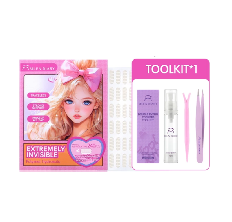 MLEN DIARY Extremely Invisible Eyelid Tape Relieve Sagging Type + Toolkit 1