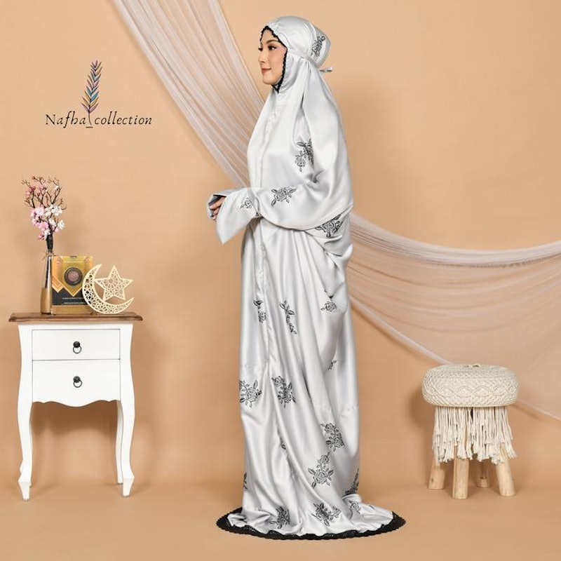 Nafha Mukena Terusan Bunga Mawar Streamin 2