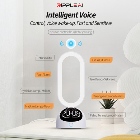 Ripple Digital Indonesia Ripple AI RET Smart Voice Control Desktop Lamp C027
