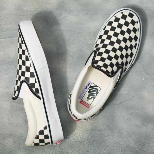 Vans Checkerboard Skate Slip-On - Black/Off White