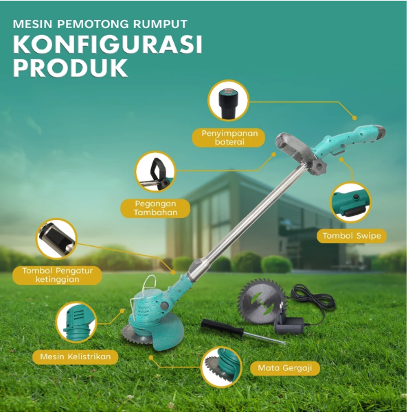 Mailtank Group Mailtank Mesin Potong Rumput Baterai 12V SH226A