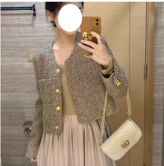 Susana Mall Blazer Crop Coklat Gaya Modis Korea Style 5