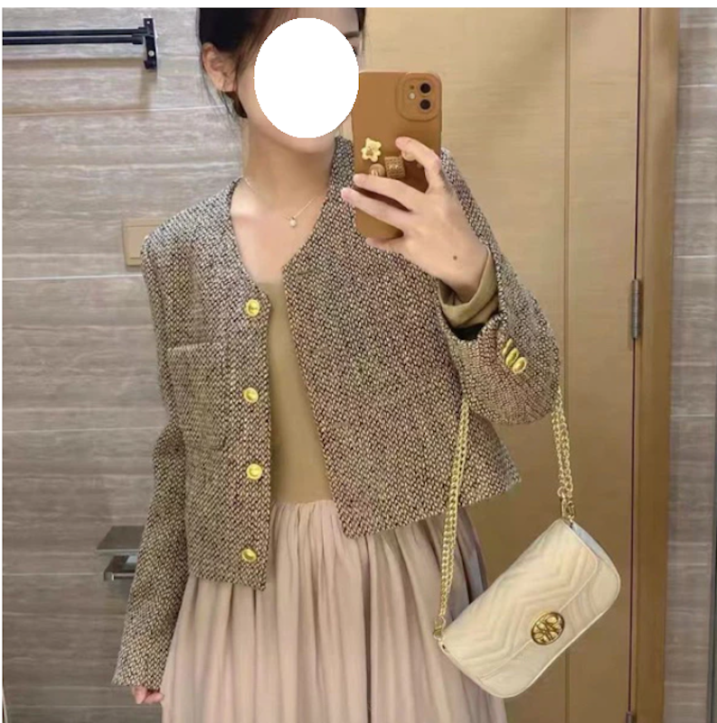 Susana Mall Blazer Crop Coklat Gaya Modis Korea Style 5