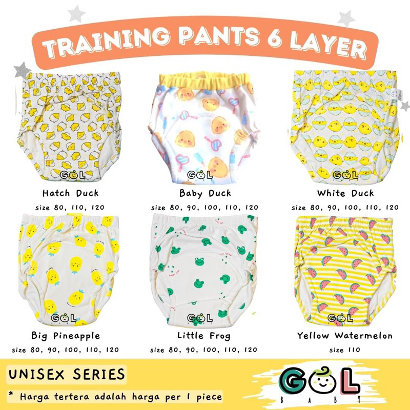 GOL Baby Indonesia GOL Baby Training Pants 6 Layer