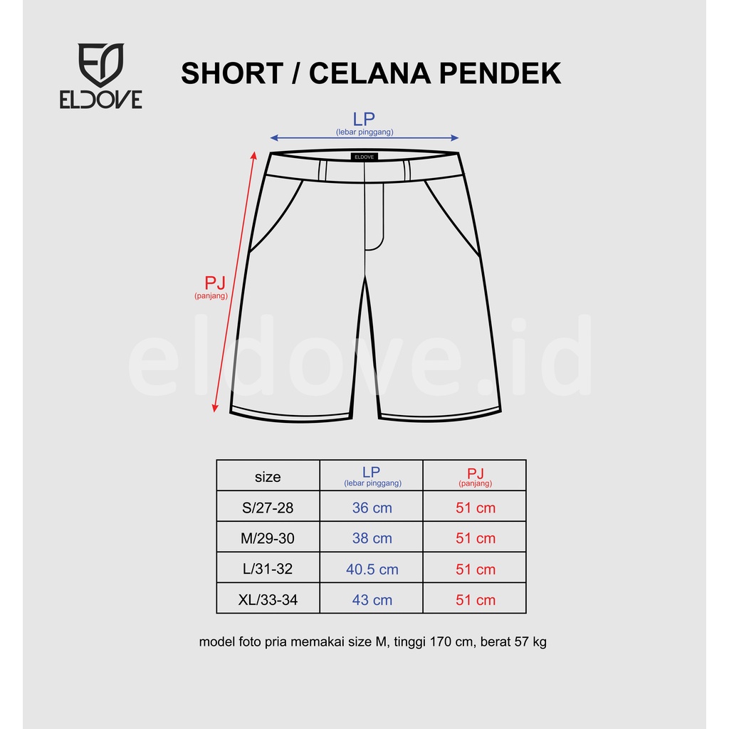 Eldove  Eldove Short Denim Pants Ripped Medium Blue  2071