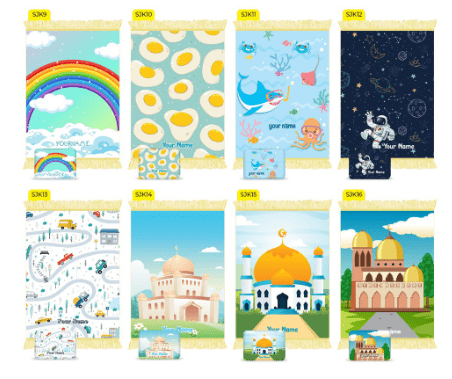 Wellen Print Sajadah Custom Print Nama 