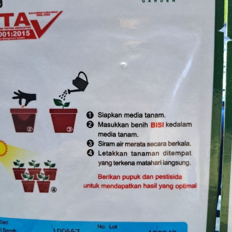 BISI Internasional  Kangkung Bisi Cap Kapal Terbang