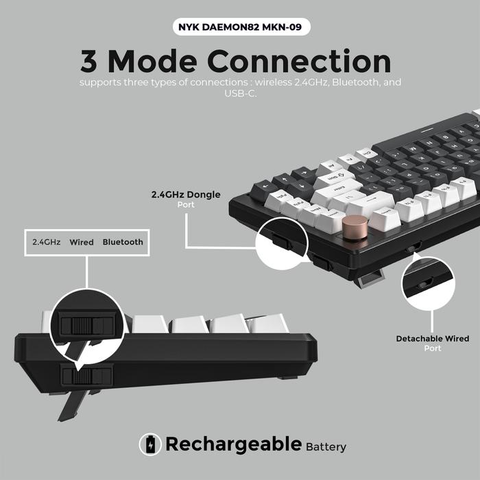 Klip Teknologi Indonesia Nemesis Keyboard 3in1 Connection DAEMON 82 MKN-09