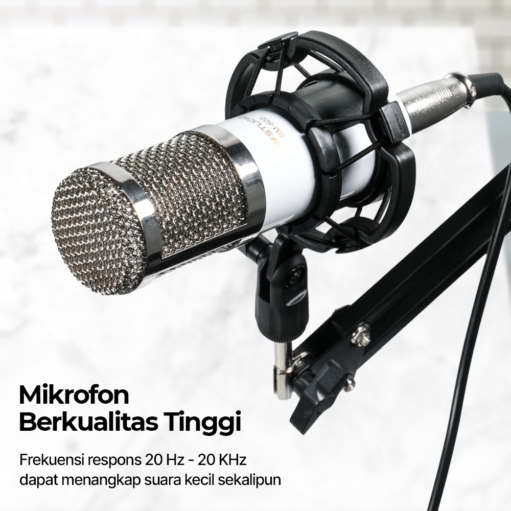 Jakarta Digital Nusantara TaffSTUDIO Mikrofon Kondenser Studio  BM-800