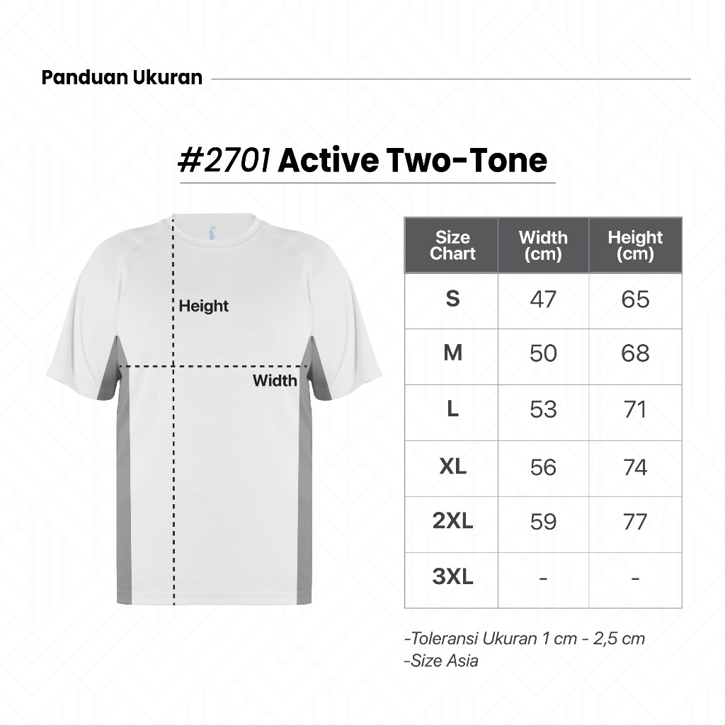New States Apparel Indonesia New States Apparel Kaus Polos Dry-Fit Dua Warna 2701