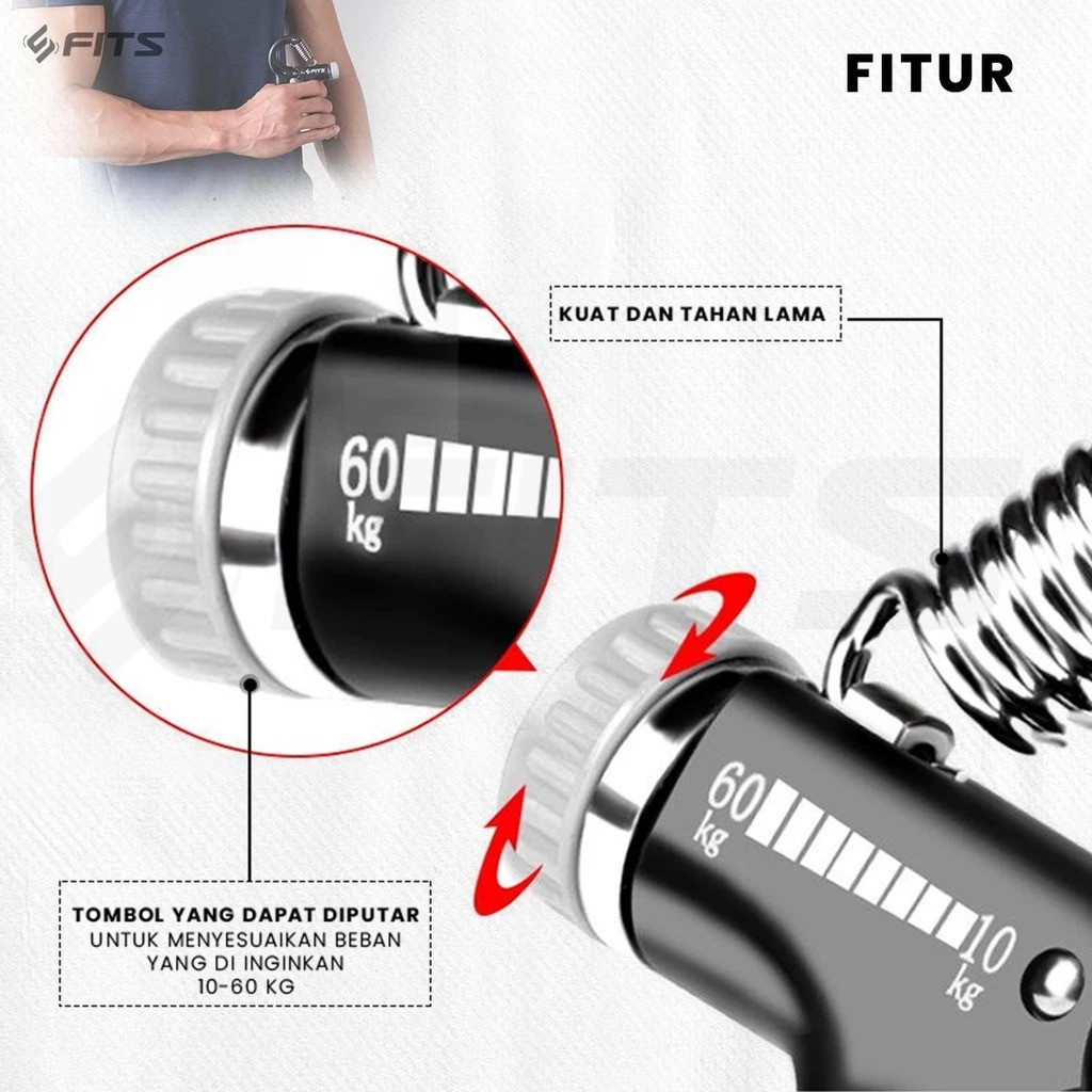  SFIDN FITS Fits Hand Grip Adjustable Counter Hitam