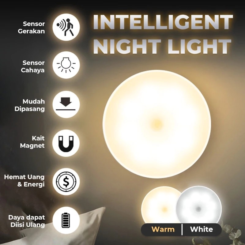 Lampu LED Sensor Otomatis 2 in 1 4