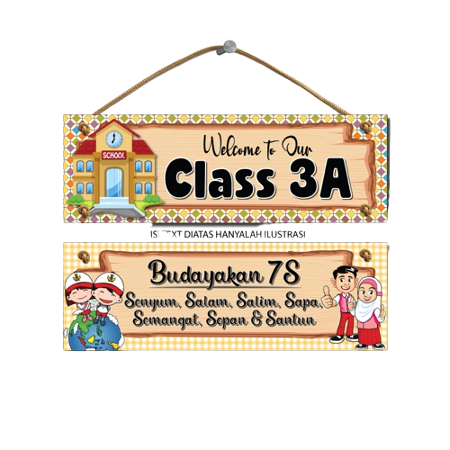 Decor Art Dekorasi 2 Susun Hiasan Pintu Kelas