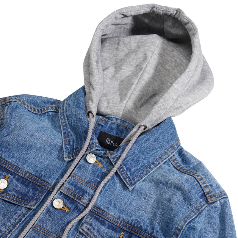 Port Replay Jaket Jeans Pria Denim Hoodie Type III 2