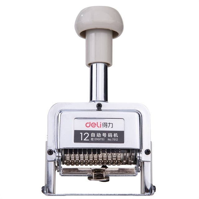 Deli Steel Numbering Machine 12 Digits 7512