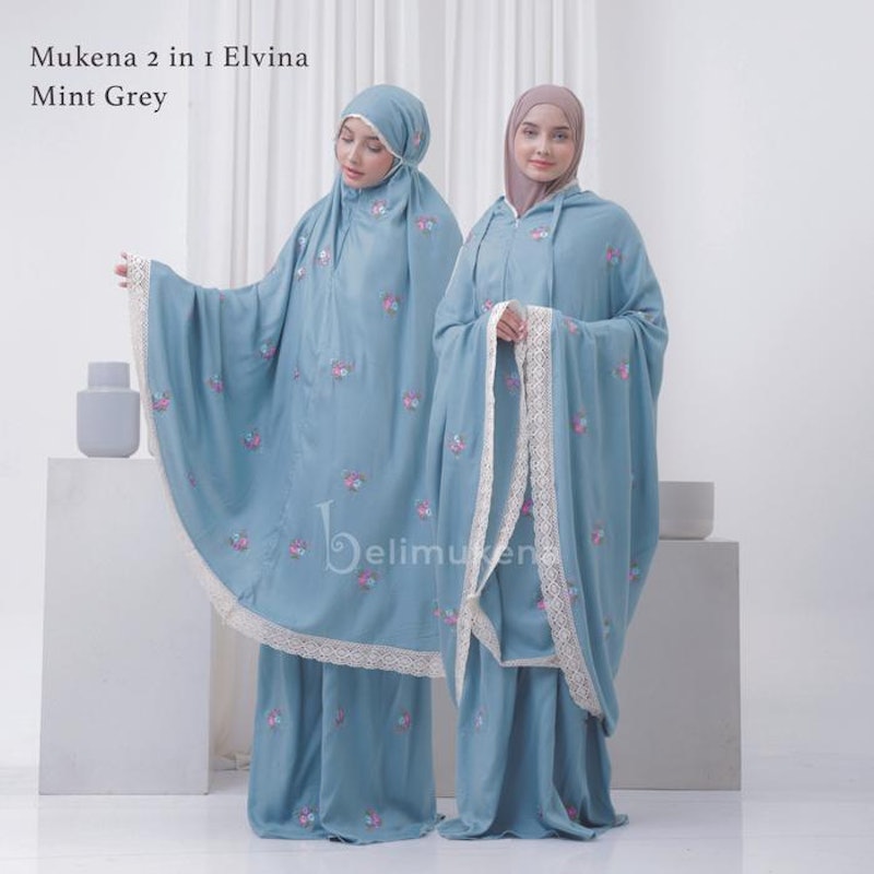 BELIMUKENA Mukena Dewasa 2in1 Bordir Elvina 2