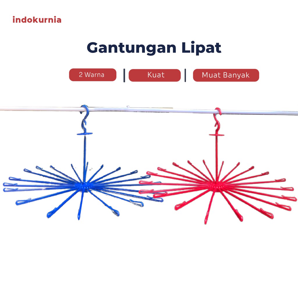 Indokurnia Gantungan Jemuran Baju 20 Stik