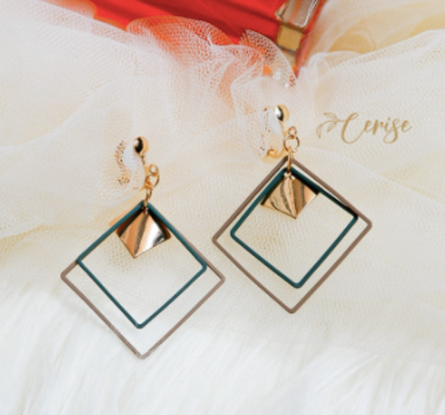 Xaviera Earrings Anting Jepit Gantung Tanpa Tindik