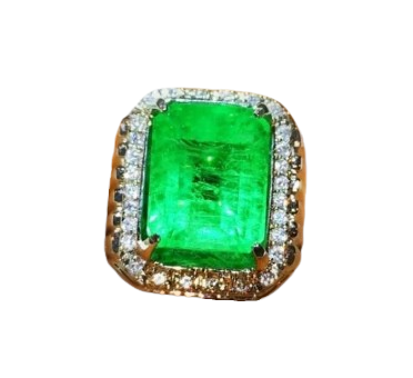 Cincin Batu Zamrud Colombia Natural Emerald 1