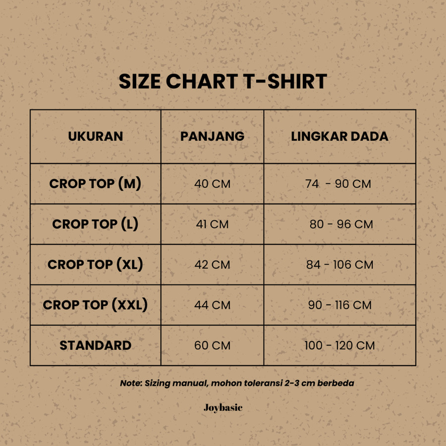  Joybasic Kaos Polos Crop Top Premium Cotton