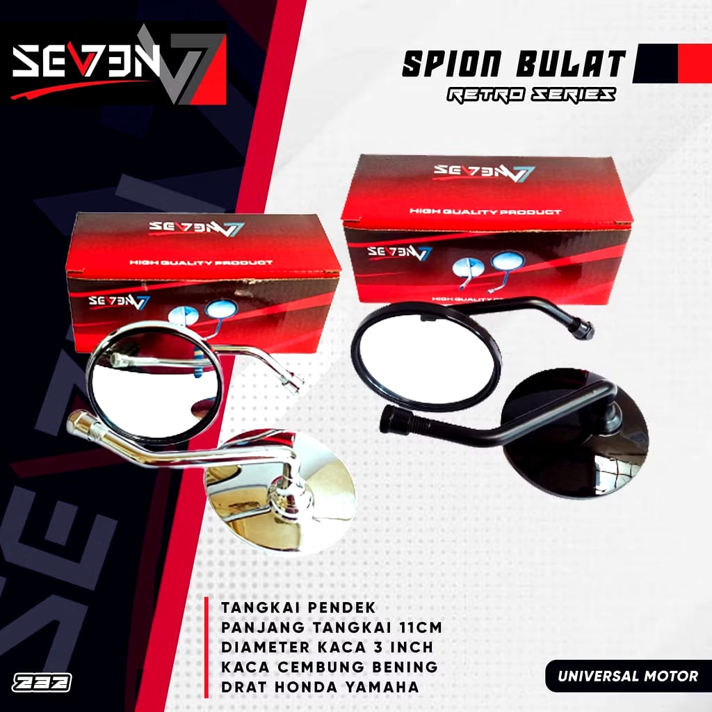  Seven Spion Bulat Retro Classic Tangkai Pendek