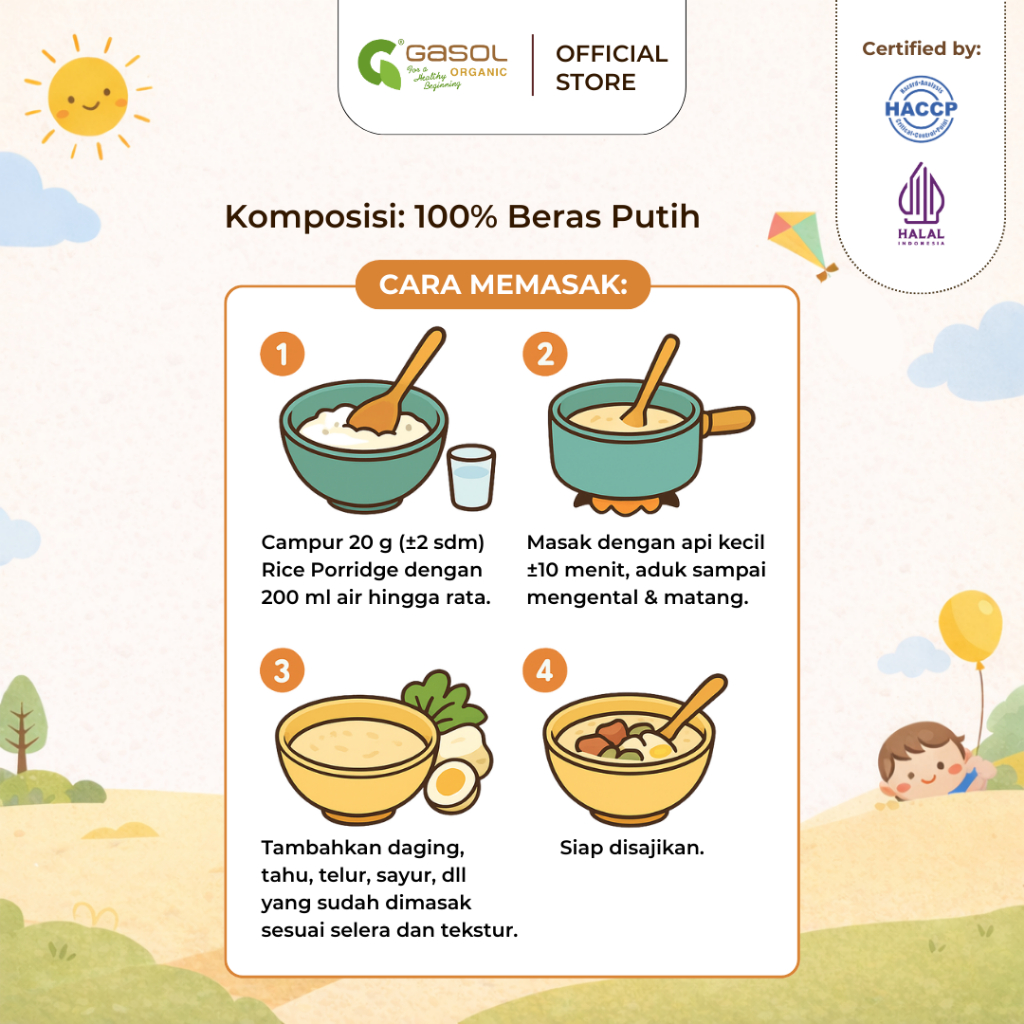 Gasol Tepung Beras Putih Organik