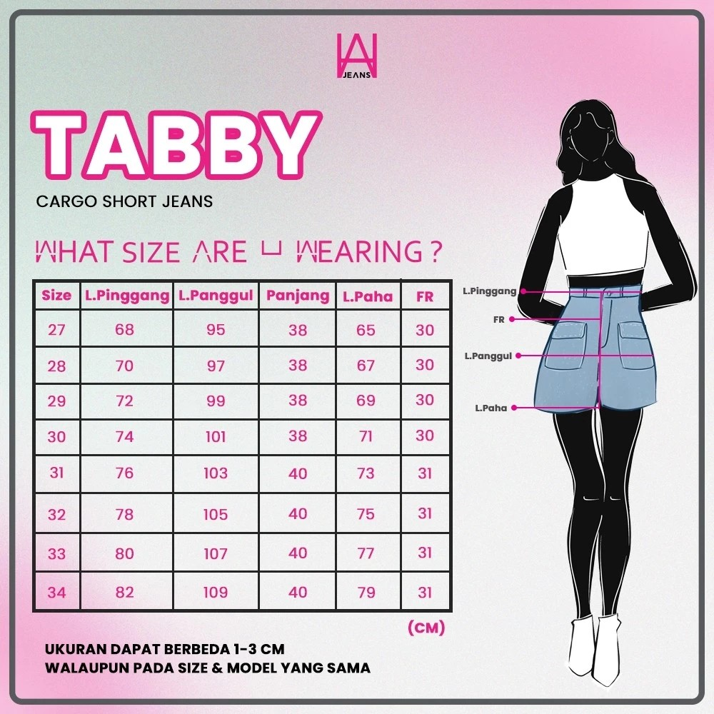 WAUW WAUW Celana Pendek Cargo Short Jeans Tabby