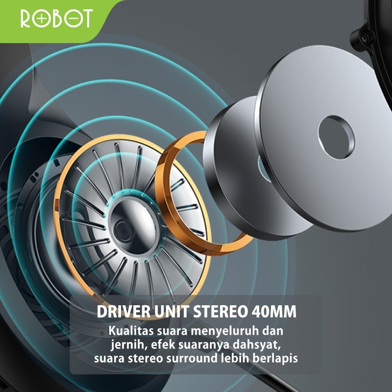 Wook Global Technology Robot Headphones with Mic Gaming Headset RH-P20