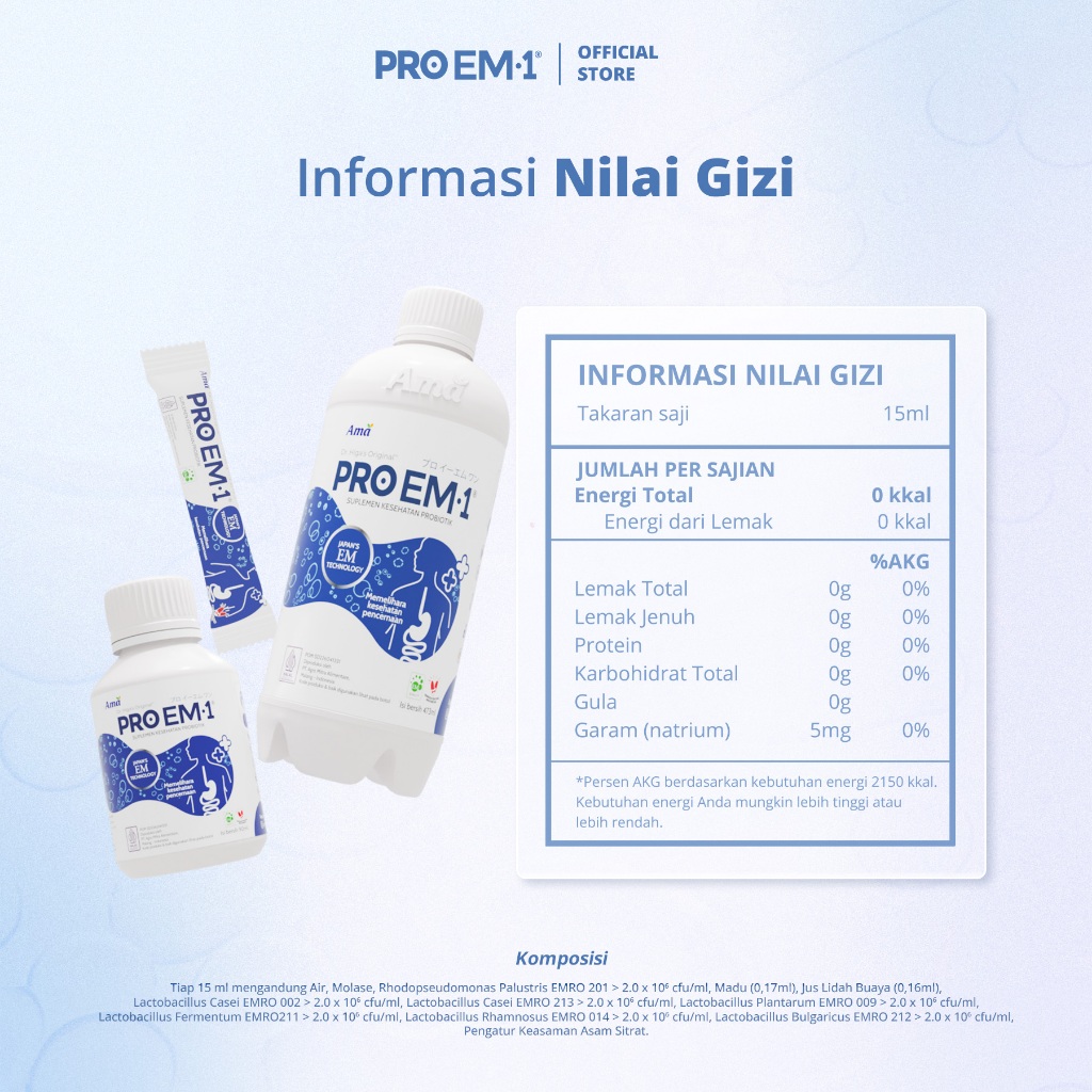 Agro Mitra Alimentare PROEM1 Suplemen Kesehatan Probiotik
