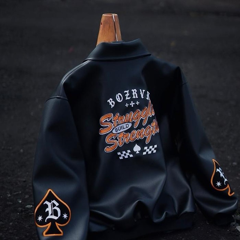 BOZRVK Varsity Leather Jacket 4