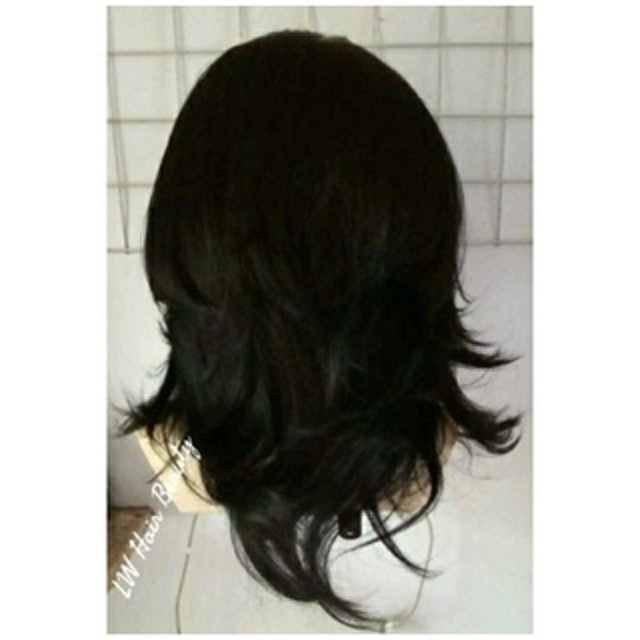 Wig Pria Sintetis Belah Tengah 2
