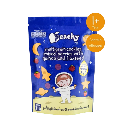 Peachy Multigrain Cookies Mixed Berries with Quinoa and Flaxseed