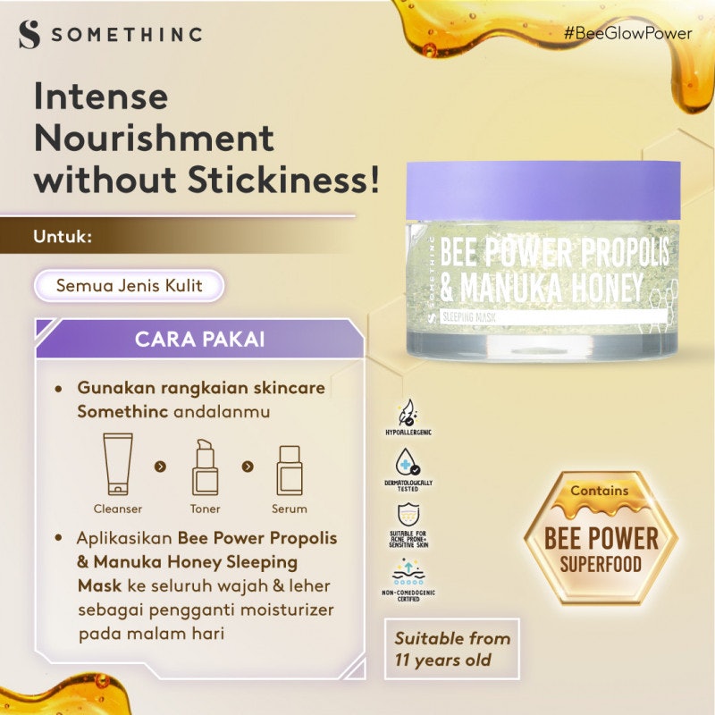 SOMETHINC Bee Power & Propolis Manuka Honey Sleeping Mask 5