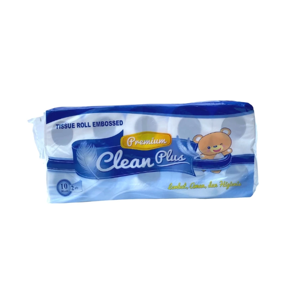 Clean Plus Toilet Tissue Roll Emboss