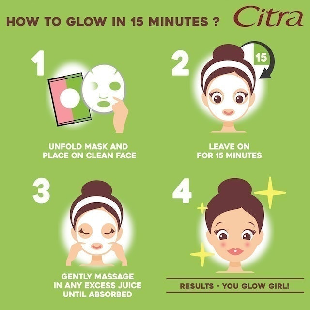 Unilever Citra Glow Recipe Sheet Mask Sakura + Aloe Vera