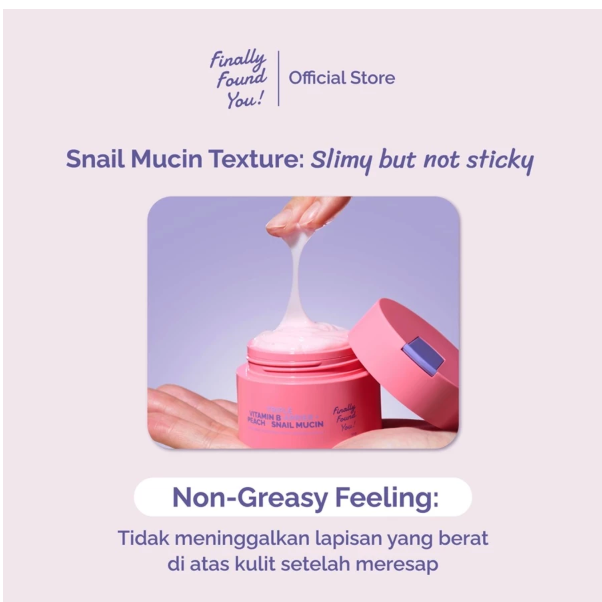 Karya Maharendra Innovation Finally Found You! TRIPLE VITAMIN B-ARRIER + PEACH + SNAIL MUCIN Intensive Soothing Moisturizing Cream