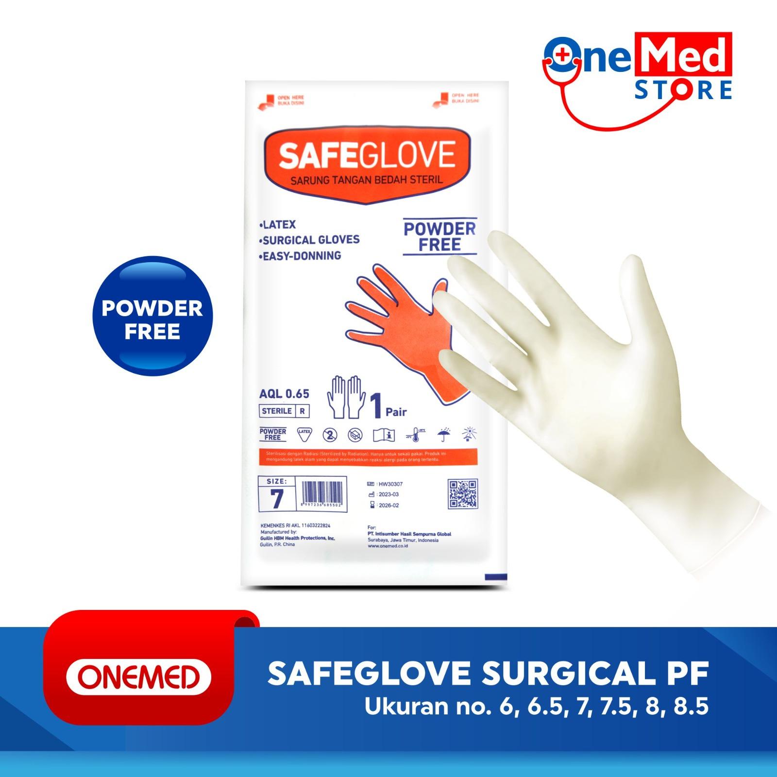 Inti Medicom Retailindo SAFEGLOVE Sarung Tangan Bedah Steril Powder Free