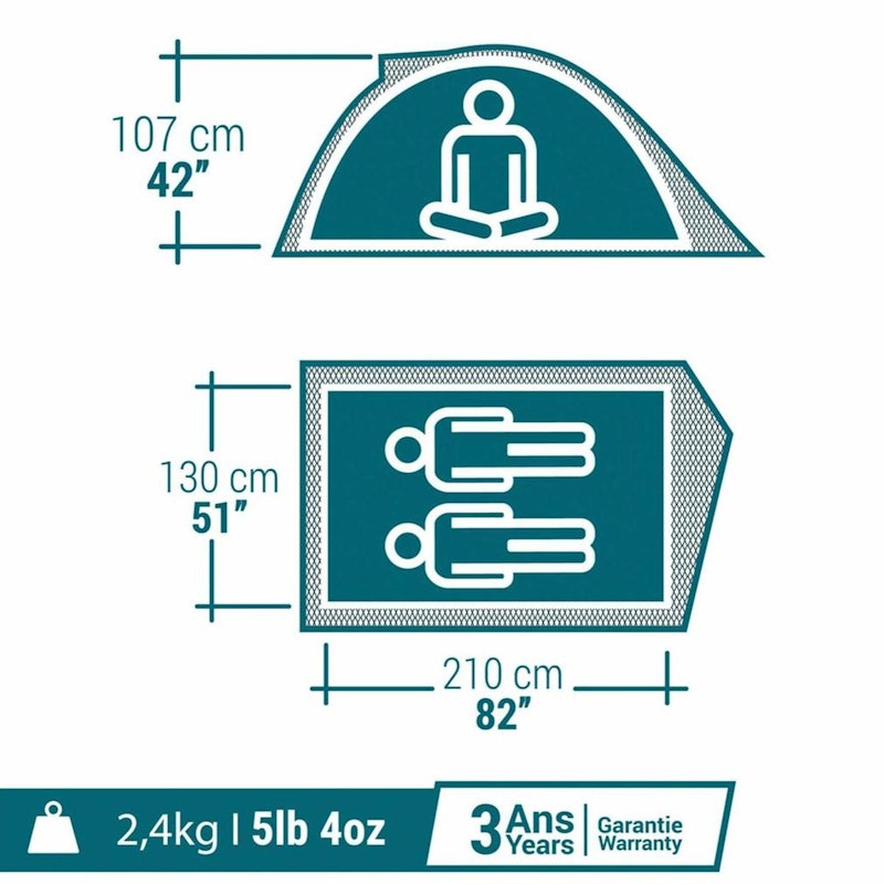 Decathlon Quechua Tenda Mh100 2P 4