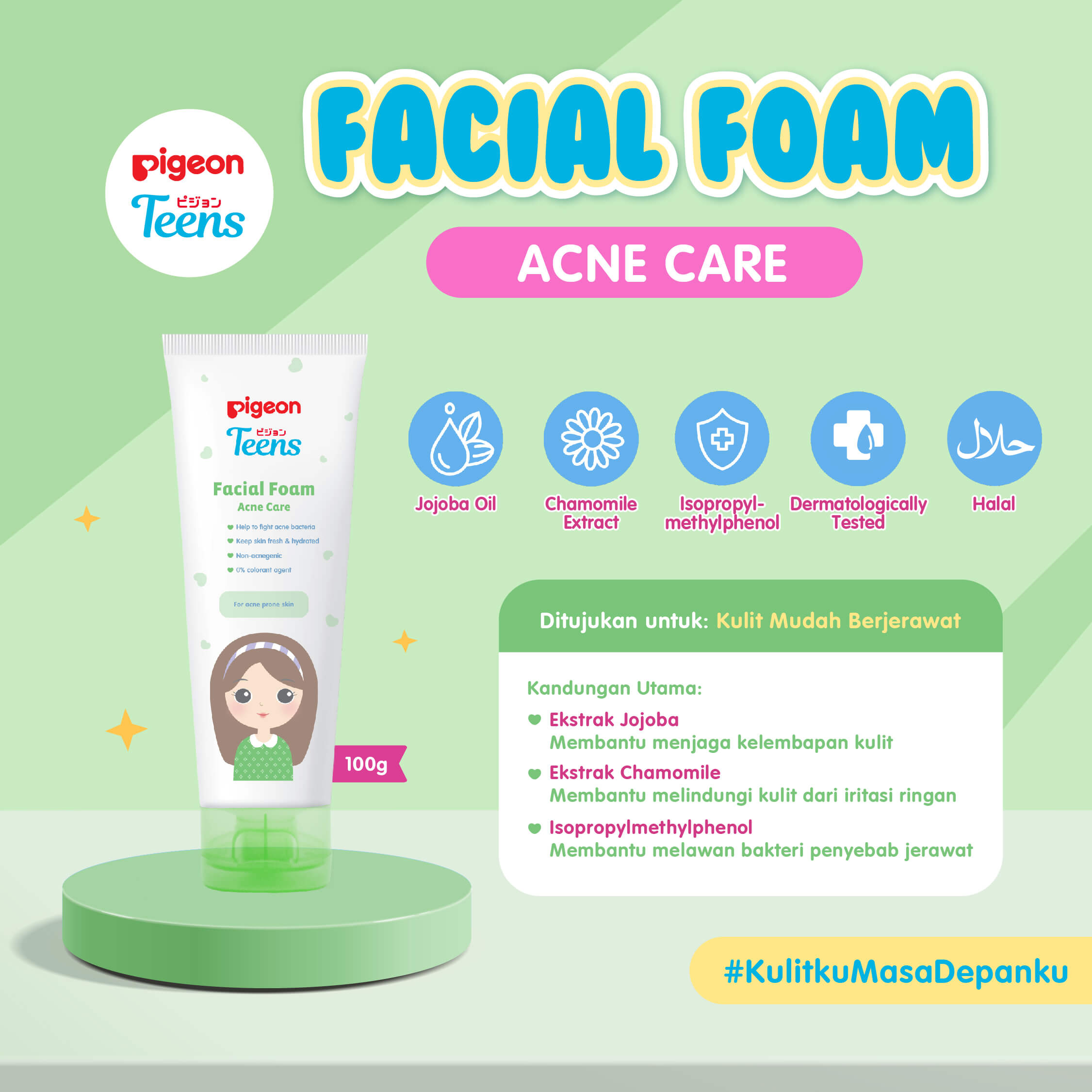 PIGEON Teens Facial Foam - Acne Care